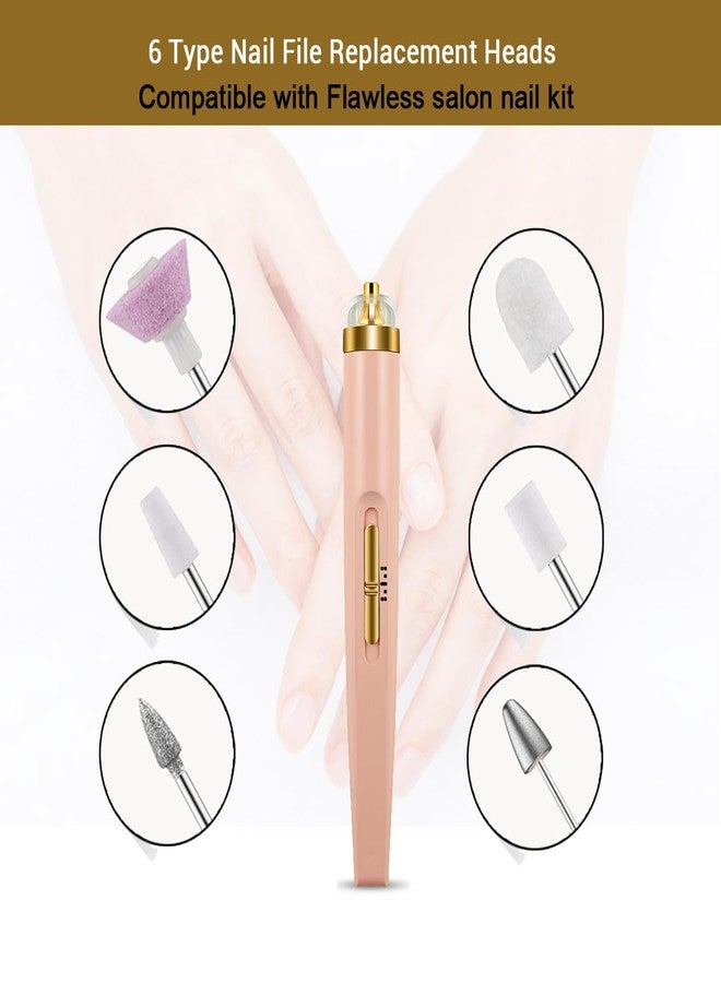 جومينيوف ٦ رؤوس بديلة لمبرد الأظافر، متوافقة مع مجموعة أدوات تجميل الأظافر Finish Touch Flawless Salon - Image 2